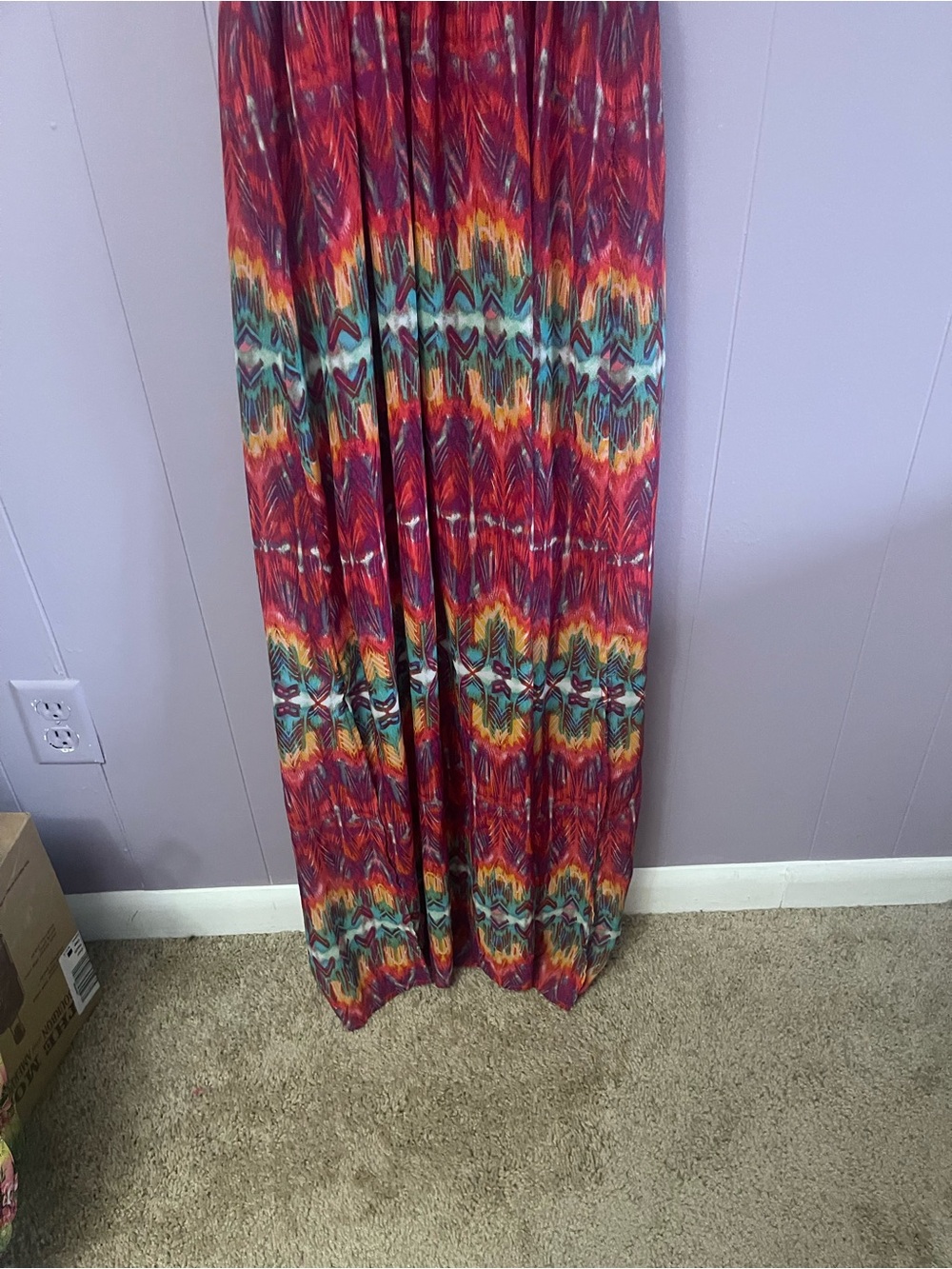 Faded Glory Red Multi-Color Ruffle-Front Maxi Sundress - Picture 6 of 12